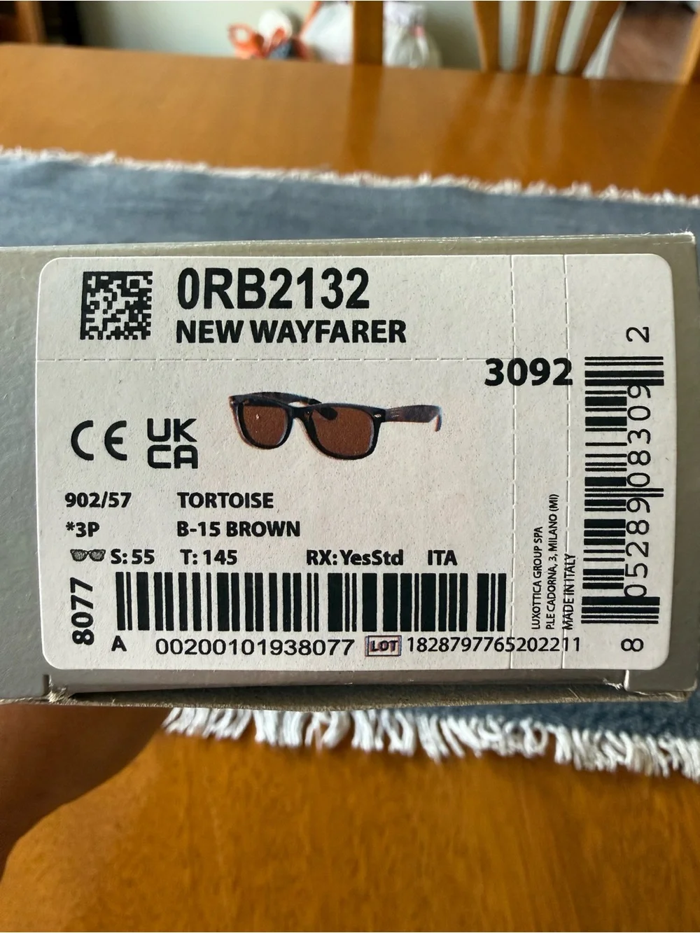 Ray-Ban Brown Frame Brown Lens Polarized Wayfarer Sunglasses